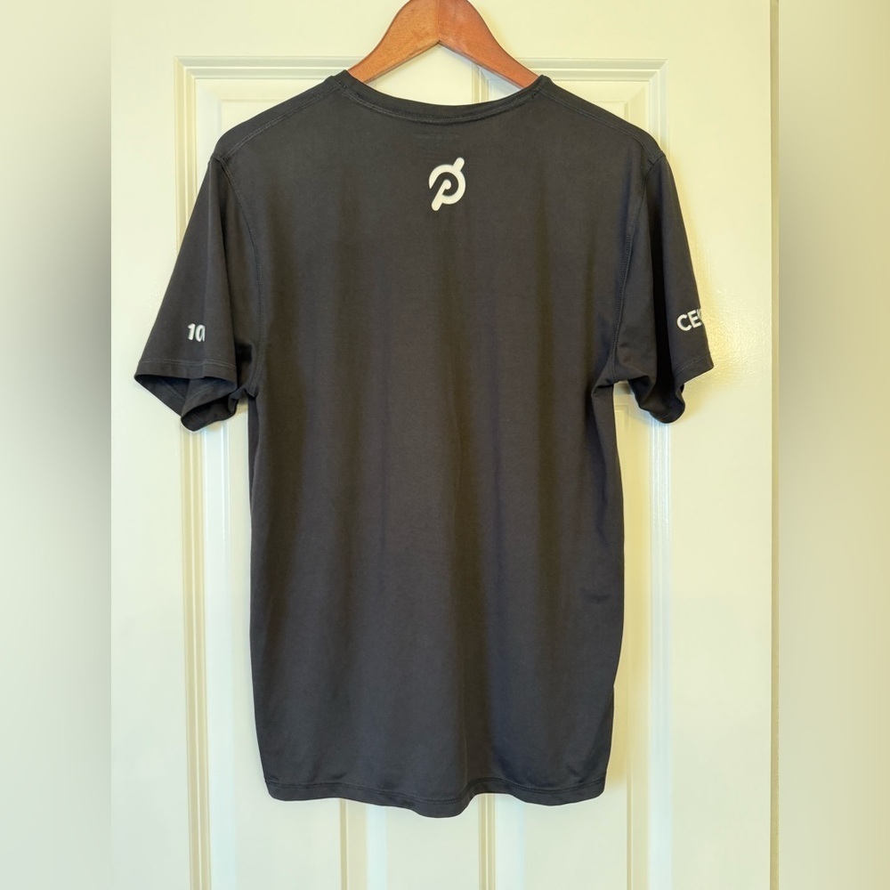 Peloton Century 100 Rides Cycling Club Unisex Shirt Black Size Medium - Picture 2 of 6